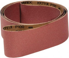 VSM - 3" Wide x 132" OAL, 80 Grit, Aluminum Oxide Abrasive Belt - Aluminum Oxide, Medium, Coated, X Weighted Cloth Backing, Wet/Dry, Series KK711X - Industrial Tool & Supply