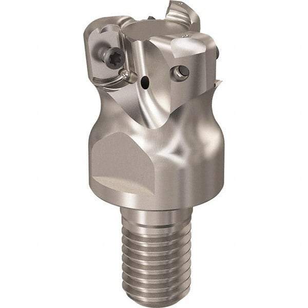 Seco - R217.21.RE 12mm Threaded Shank Milling Tip Insert Holder & Shank - 1.181102" Projection, 1" Neck Diam, M12 Neck Thread, 25mm Nose Diam, 30mm OAL, Tool Steel Tool Holder - Industrial Tool & Supply