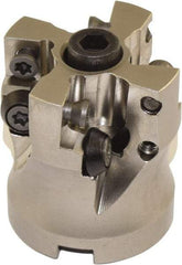 Millstar - 4 Inserts, 42mm Cutter Diam, 1.5mm Max Depth of Cut, Indexable High-Feed Face Mill - 16mm Arbor Hole Diam, 40mm High, HFA Toolholder, HFCI-1204 Inserts, Series HFA - Industrial Tool & Supply