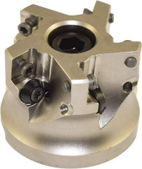 Millstar - 5 Inserts, 52mm Cutter Diam, 1.5mm Max Depth of Cut, Indexable High-Feed Face Mill - 22mm Arbor Hole Diam, 50mm High, HFA Toolholder, HFCI-1204 Inserts, Series HFA - Industrial Tool & Supply