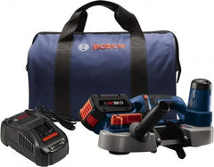 Bosch - 18 Volt, 28-3/4" Blade, 530 SFPM Cordless Portable Bandsaw - 2-1/2" (Round) & 2-1/2 x 2-1/2" (Rectangle) Cutting Capacity, Lithium-Ion Battery Included - Industrial Tool & Supply