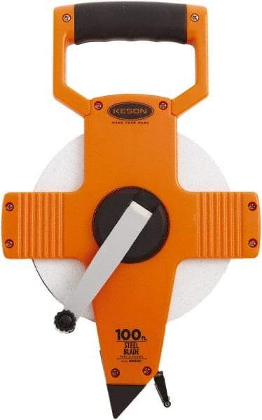 Keson - 100' x 3/8" Tape Measure - 1/8" Graduation - Industrial Tool & Supply