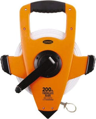 Keson - 200' x 1/2" Tape Measure - 1/8, 1/10 & 1/100" Graduation - Industrial Tool & Supply
