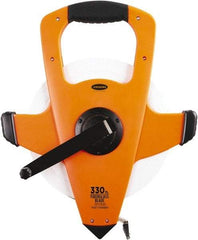 Keson - 330' x 1/2" Tape Measure - 1/8, 1/10 & 1/100" Graduation - Industrial Tool & Supply