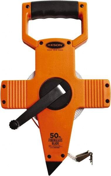 Keson - 50' x 1/2" Tape Measure - 1/10 & 1/100" Graduation - Industrial Tool & Supply