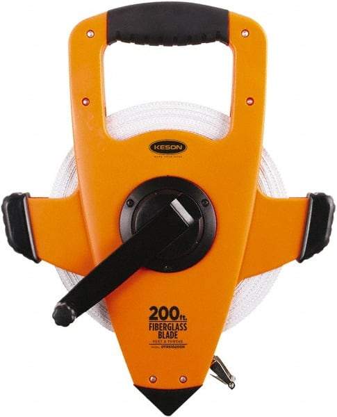 Keson - 200' x 1/2" Tape Measure - 1/10" Graduation - Industrial Tool & Supply