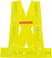 Ergodyne - Size M/L High Visibility Lime Solid Breakaway Vest - ANSI 107, Hook & Loop Closure, 1 Pocket, Polyester - Industrial Tool & Supply