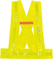 Ergodyne - Size XL/2XL High Visibility Lime Solid Breakaway Vest - ANSI 107, Hook & Loop Closure, 1 Pocket, Polyester - Industrial Tool & Supply