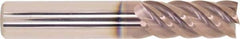 Millstar - 16mm, 40mm LOC, 16mm Shank Diam, 100mm OAL, 5 Flute, Solid Carbide Square End Mill - Single End, HSN Finish, Helical Flute, Centercutting, Right Hand Cut, Right Hand Flute, Series EMV5 - Industrial Tool & Supply