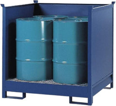 Denios - Mobile Spill Containment Type: Transport Pallet w/Side Walls Number of Drums: 4 - Industrial Tool & Supply
