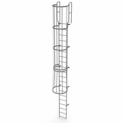 TRI-ARC - Rolling & Wall Mounted Ladders & Platforms Type: Fixed Ladder Style: Safety Cage - Industrial Tool & Supply