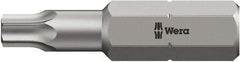 Wera - 5/16" Drive T25 Torx Screwdriver Bit - 4" OAL, Insert Bit - Industrial Tool & Supply
