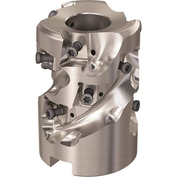 Seco - 12 Inserts, 1-31/32" Cut Diam, 1.06" Arbor Diam, 46mm Max Depth of Cut, Indexable Square-Shoulder Face Mill - 90° Lead Angle, 2.7559" High, LOEX-12 Insert Compatibility, Through Coolant, Series Square T4-12 - Industrial Tool & Supply