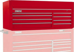 Proto - 8 Drawer Top Tool Chest - 66" Wide x 27" Deep x 27" High, Steel, Red - Industrial Tool & Supply