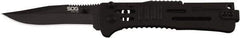 SOG Specialty Knives - 3.019" Blade, 4" OAL, Clip Point Folding Knife - 4.22" Closed Length, Stainless Steel, 1 Blade, 1 Edge, Belt clip - Industrial Tool & Supply