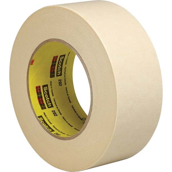 3M - 36mm Wide x 55 m x 6.3 mil Tan Crepe Paper Masking Tape - Industrial Tool & Supply