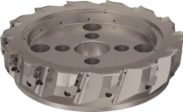 Seco - 14 Inserts, 315mm Cut Diam, 60mm Arbor Diam, 25mm Max Depth of Cut, Indexable Square-Shoulder Face Mill - 90° Lead Angle, 80mm High, ABEX 26.. Insert Compatibility, Through Coolant, Series R220.96 - Industrial Tool & Supply