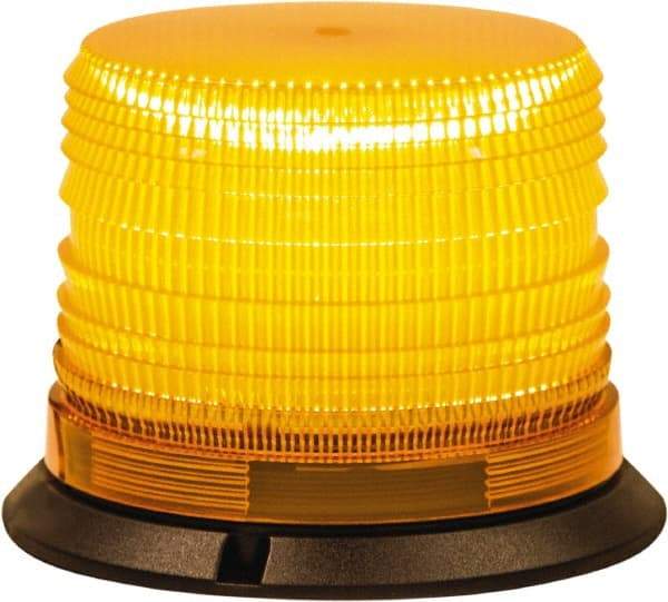 Buyers Products - 8 Flash Rate, 1" Pipe & 3-Bolt Mount Emergency Strobe Light Assembly - Powered by 12 to 24 Volts, Amber - Industrial Tool & Supply