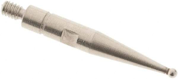 SPI - 1mm Ball Diam, Steel, Ball Test Indicator Contact Point - 0.606" Contact Point Length, Use with Mitutoyo Test Indicators - Industrial Tool & Supply