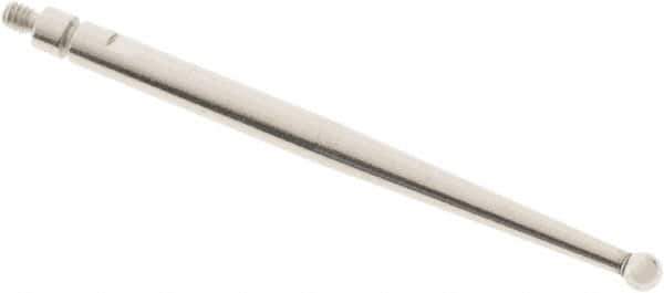 SPI - 2mm Ball Diam, Steel, Ball Test Indicator Contact Point - 1.336" Contact Point Length, Use with Mitutoyo Test Indicators - Industrial Tool & Supply