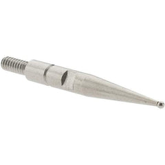 SPI - 0.8mm Ball Diam, Steel, Ball Test Indicator Contact Point - 0.688" Contact Point Length, Use with Interapid Test Indicators - Industrial Tool & Supply