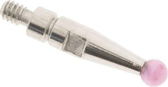 SPI - 2mm Ball Diam, Ruby, Ball Test Indicator Contact Point - 0.371" Contact Point Length, Use with Peacock Test Indicators - Industrial Tool & Supply
