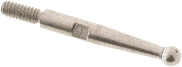 SPI - 2mm Ball Diam, Steel, Ball Test Indicator Contact Point - 0.52" Contact Point Length, Use with Teclock Test Indicators - Industrial Tool & Supply