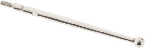 SPI - 3mm Ball Diam, Steel, Ball Test Indicator Contact Point - 1.47" Contact Point Length, Use with Teclock Test Indicators - Industrial Tool & Supply