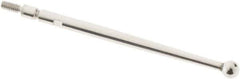 SPI - 3mm Ball Diam, Steel, Ball Test Indicator Contact Point - 1.47" Contact Point Length, Use with Teclock Test Indicators - Industrial Tool & Supply