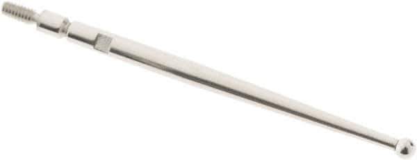 SPI - 2mm Ball Diam, Steel, Ball Test Indicator Contact Point - 1.47" Contact Point Length, Use with Teclock Test Indicators - Industrial Tool & Supply