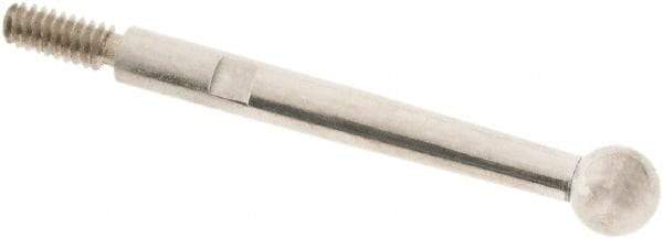 SPI - 3mm Ball Diam, Steel, Ball Test Indicator Contact Point - 0.671" Contact Point Length, Use with Teclock Test Indicators - Industrial Tool & Supply