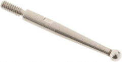 SPI - 2mm Ball Diam, Steel, Ball Test Indicator Contact Point - 0.671" Contact Point Length, Use with Teclock Test Indicators - Industrial Tool & Supply