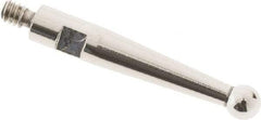 SPI - 2mm Ball Diam, Steel, Ball Test Indicator Contact Point - 0.497" Contact Point Length, Use with Tesa Test Indicators - Industrial Tool & Supply