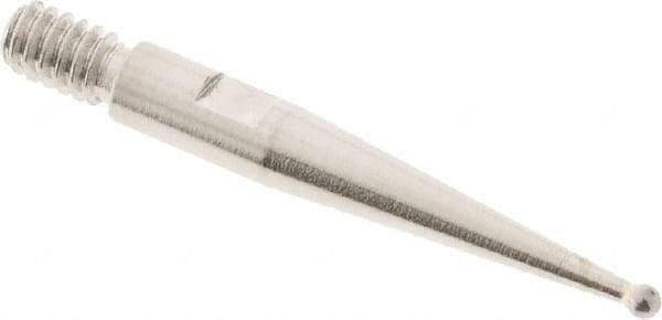 SPI - 0.8mm Ball Diam, Steel, Ball Test Indicator Contact Point - Use with Starrett Test Indicators - Industrial Tool & Supply