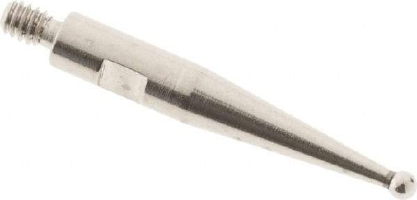 SPI - 0.8mm Ball Diam, Steel, Ball Test Indicator Contact Point - 0.497" Contact Point Length, Use with Tesa Test Indicators - Industrial Tool & Supply