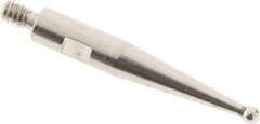 SPI - 0.8mm Ball Diam, Steel, Ball Test Indicator Contact Point - 0.497" Contact Point Length, Use with Tesa Test Indicators - Industrial Tool & Supply