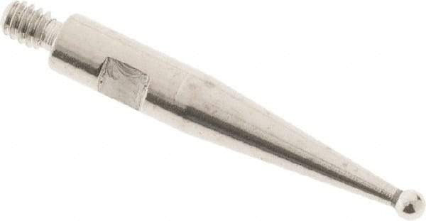 SPI - 1mm Ball Diam, Steel, Ball Test Indicator Contact Point - 0.497" Contact Point Length, Use with Tesa Test Indicators - Industrial Tool & Supply