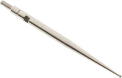 SPI - 0.8mm Ball Diam, Carbide, Ball Test Indicator Contact Point - 1.45" Contact Point Length, Use with Interapid Test Indicators - Industrial Tool & Supply