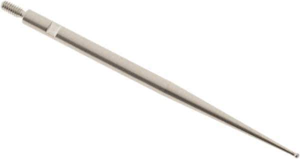 SPI - 0.8mm Ball Diam, Carbide, Ball Test Indicator Contact Point - 1-3/4" Contact Point Length, Use with Interapid Test Indicators - Industrial Tool & Supply