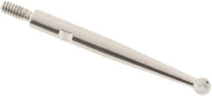 SPI - 2mm Ball Diam, Carbide, Ball Test Indicator Contact Point - 0.812" Contact Point Length, Use with Interapid Test Indicators - Industrial Tool & Supply