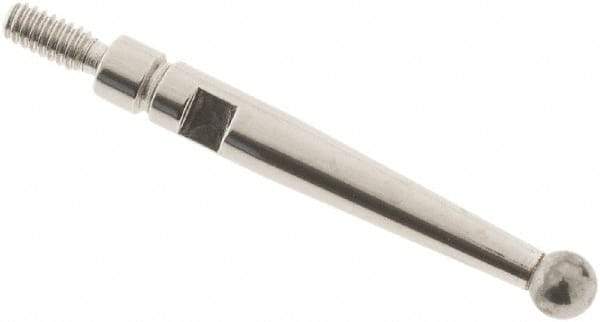 SPI - 2.4mm Ball Diam, Carbide, Ball Test Indicator Contact Point - 0.688" Contact Point Length, Use with Interapid Test Indicators - Industrial Tool & Supply