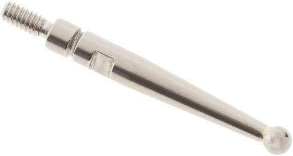 SPI - 2mm Ball Diam, Carbide, Ball Test Indicator Contact Point - 0.688" Contact Point Length, Use with Interapid Test Indicators - Industrial Tool & Supply