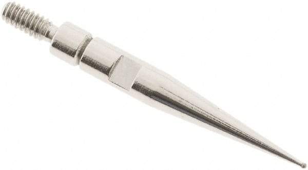 SPI - 0.4mm Ball Diam, Carbide, Ball Test Indicator Contact Point - 0.688" Contact Point Length, Use with Interapid Test Indicators - Industrial Tool & Supply