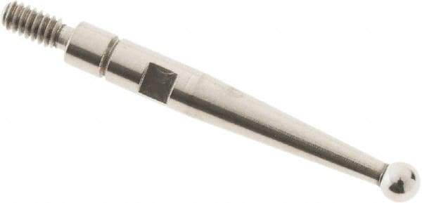 SPI - 2mm Ball Diam, Steel, Ball Test Indicator Contact Point - 0.688" Contact Point Length, Use with Interapid Test Indicators - Industrial Tool & Supply