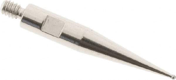 SPI - 0.4mm Ball Diam, Carbide, Ball Test Indicator Contact Point - 0.497" Contact Point Length, Use with Tesa Test Indicators - Industrial Tool & Supply