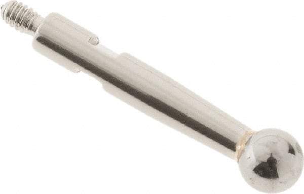 SPI - 3mm Ball Diam, Carbide, Ball Test Indicator Contact Point - 0.497" Contact Point Length, Use with Tesa Test Indicators - Industrial Tool & Supply