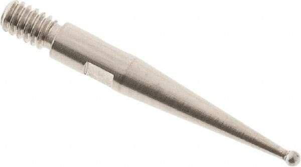 SPI - 0.8mm Ball Diam, Carbide, Ball Test Indicator Contact Point - Use with Starrett Test Indicators - Industrial Tool & Supply