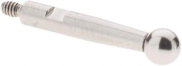 SPI - 3mm Ball Diam, Steel, Ball Test Indicator Contact Point - 1.437" Contact Point Length, Use with Brown & Sharpe Test Indicators - Industrial Tool & Supply