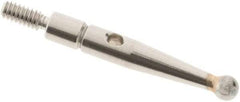 SPI - 2mm Ball Diam, Carbide, Ball Test Indicator Contact Point - 0.572" Contact Point Length, Use with Compac Test Indicators - Industrial Tool & Supply