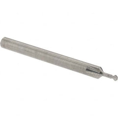 Accupro - 5/64° 5/64" Cut Diam, 0.039" Cut Width, 1/8" Shank, Solid Carbide Double-Angle Cutter - Industrial Tool & Supply